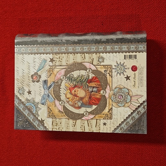Punch Studio faux keepsake book decor Christmas Holiday themed Santa HTF - Picture 4 of 9